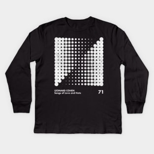Leonard Cohen / Songs Of Love & Hate / Minimal Graphic Design Tribute Kids Long Sleeve T-Shirt
